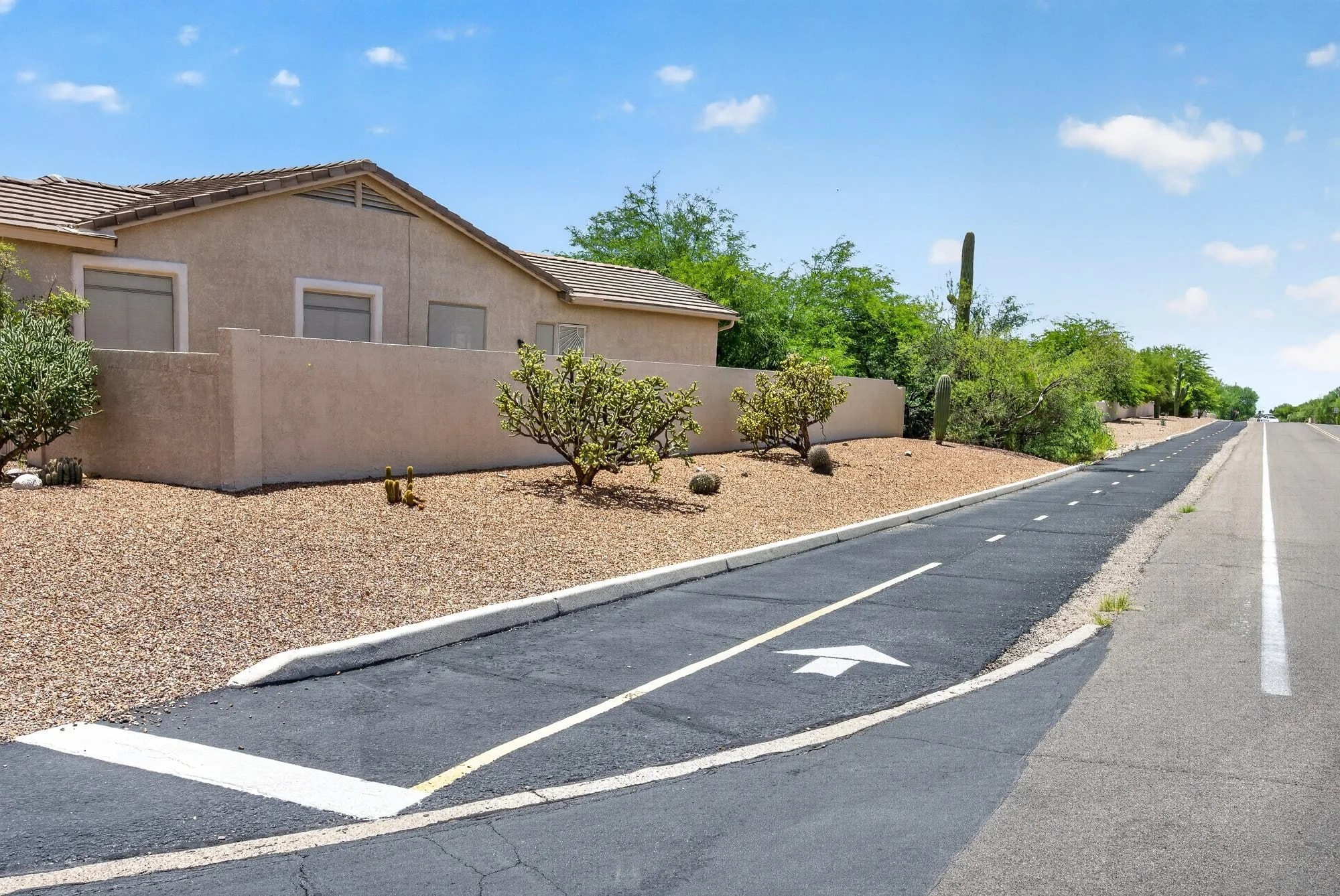 Paved walking path through the Desert Vista neighborhood